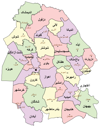 نقشه خوزستان